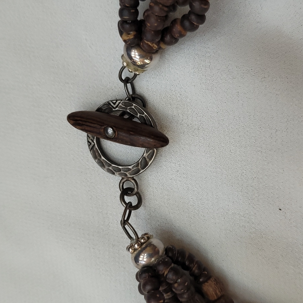 Silpada Designs palmwood beads necklace and bracelet set - Picture 3 of 5